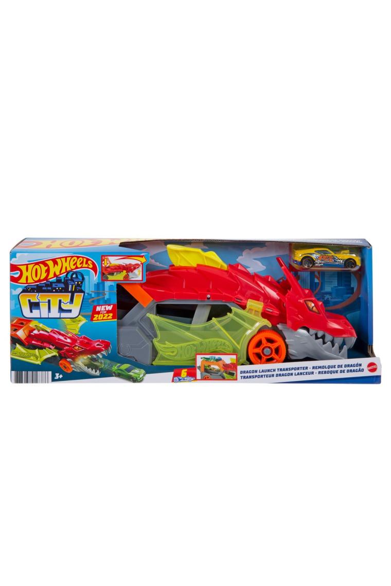 Hot Wheels Fırlatıcı ve Taşıyıcı Ejderha, 3 yaş ve Üzeri GTK42