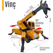 Smartfox Oyuncak Iş Makinesi / Vinç Iş Makinası - Sürtmeli