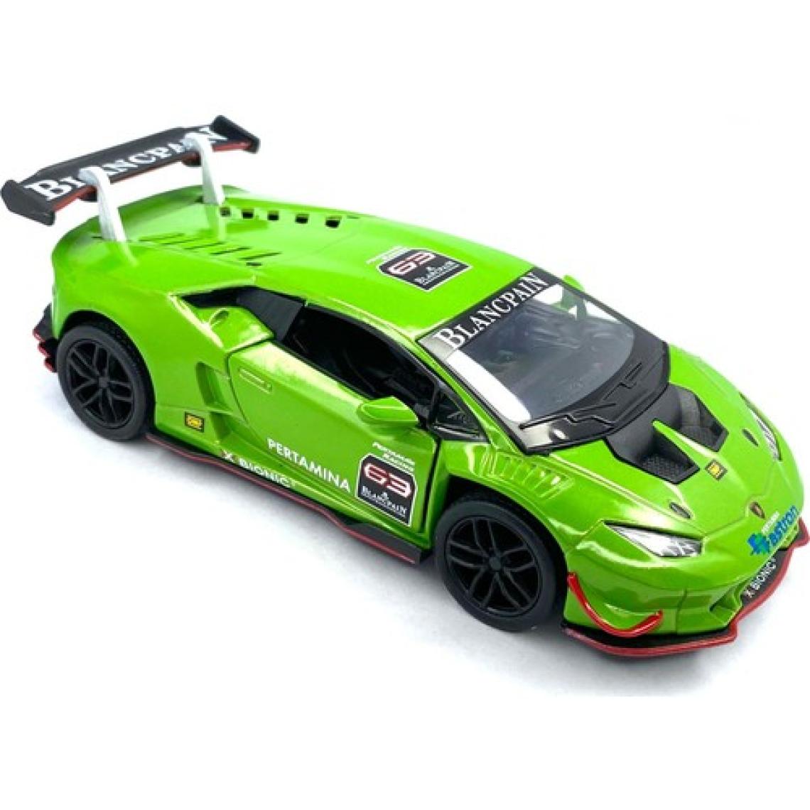 Kinsmart Lamborghini Huracan LP620 - 2 Super Trofeo Çek Bırak 5inch. Lisanslı Model Araba, Oyuncak Araba 1:36