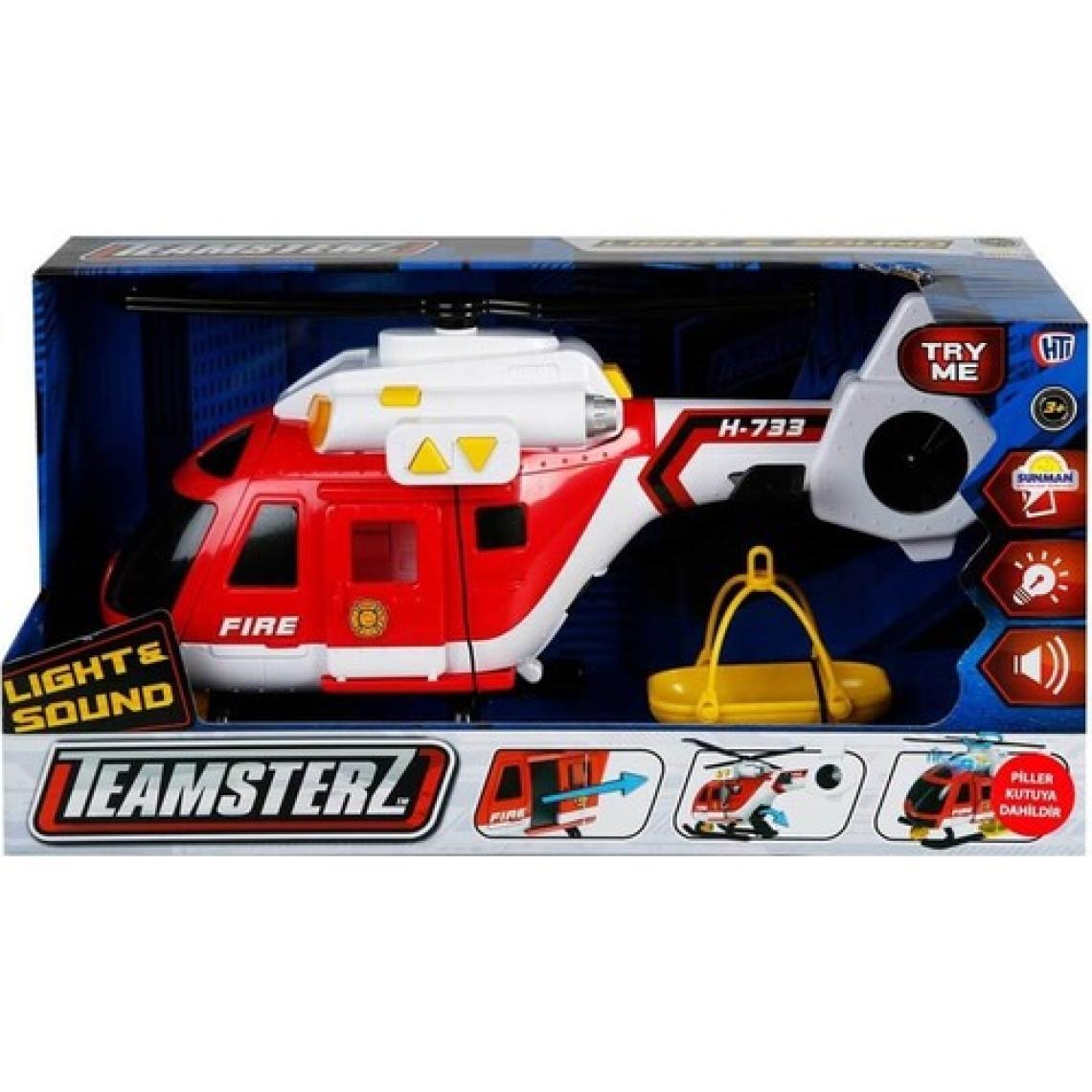 Teamsterz Sesli Işıklı Büyükboy Kurtarma İtfaiye Helikopteri