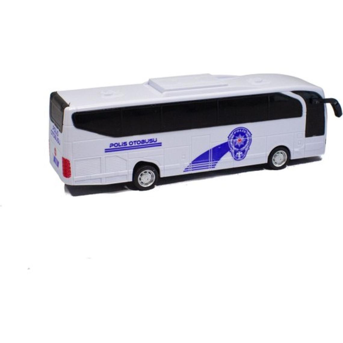 Mixoyuncak Oyuncak Otobüs Polis Otobüsü Sürtmeli Beyaz 22 cm