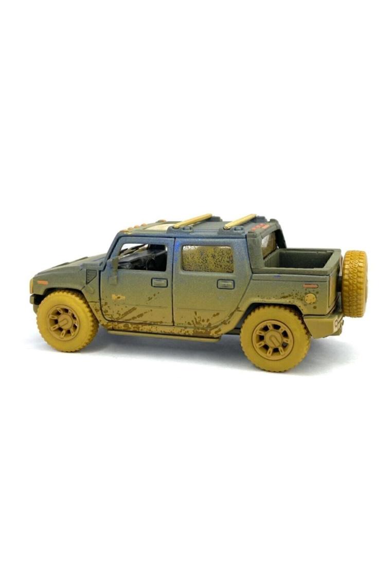 Kinsmart 2005 Hummer H2 Sut (Çamur Desenli) -  Çek Bırak 5inch. Lisanslı Model Araba, Oyuncak Araba 1:40