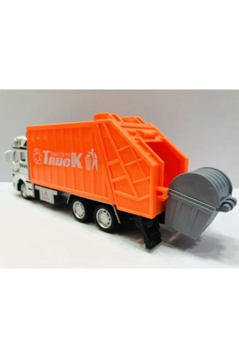 Trust Store Çöp Kamyonu Oyuncak Metal Çöp Kamyonu Çek Bırak Özellikli 22 cm