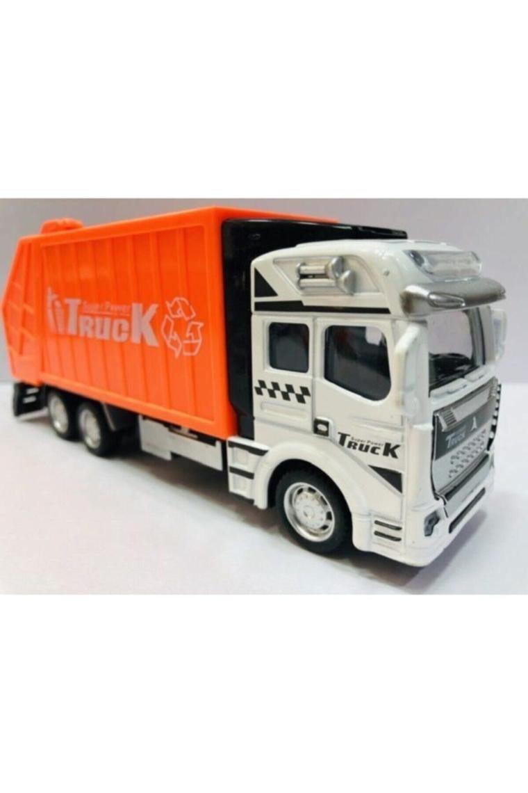 Trust Store Çöp Kamyonu Oyuncak Metal Çöp Kamyonu Çek Bırak Özellikli 22 cm