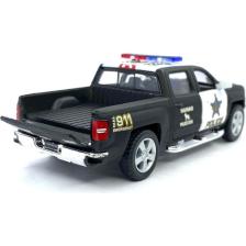 Kinsmart 2014 Chevrolet Silverado Polis Çek Bırak 5inch. Lisanslı Model Araba, Oyuncak Araba 1:46