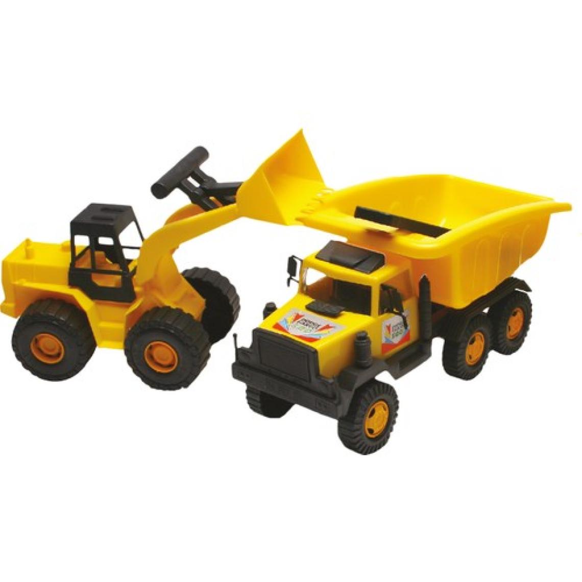 Güçlü Toys 2'li İnşaat Kamyon Seti Kamyon Ve Kepçe