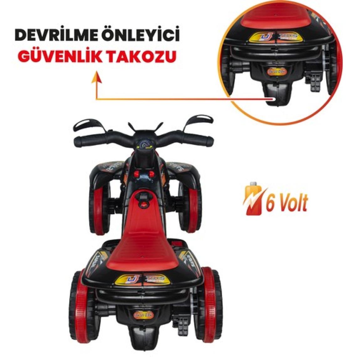Uzaktan Kumandalı Akülü Atv 6V Safari-Siyah