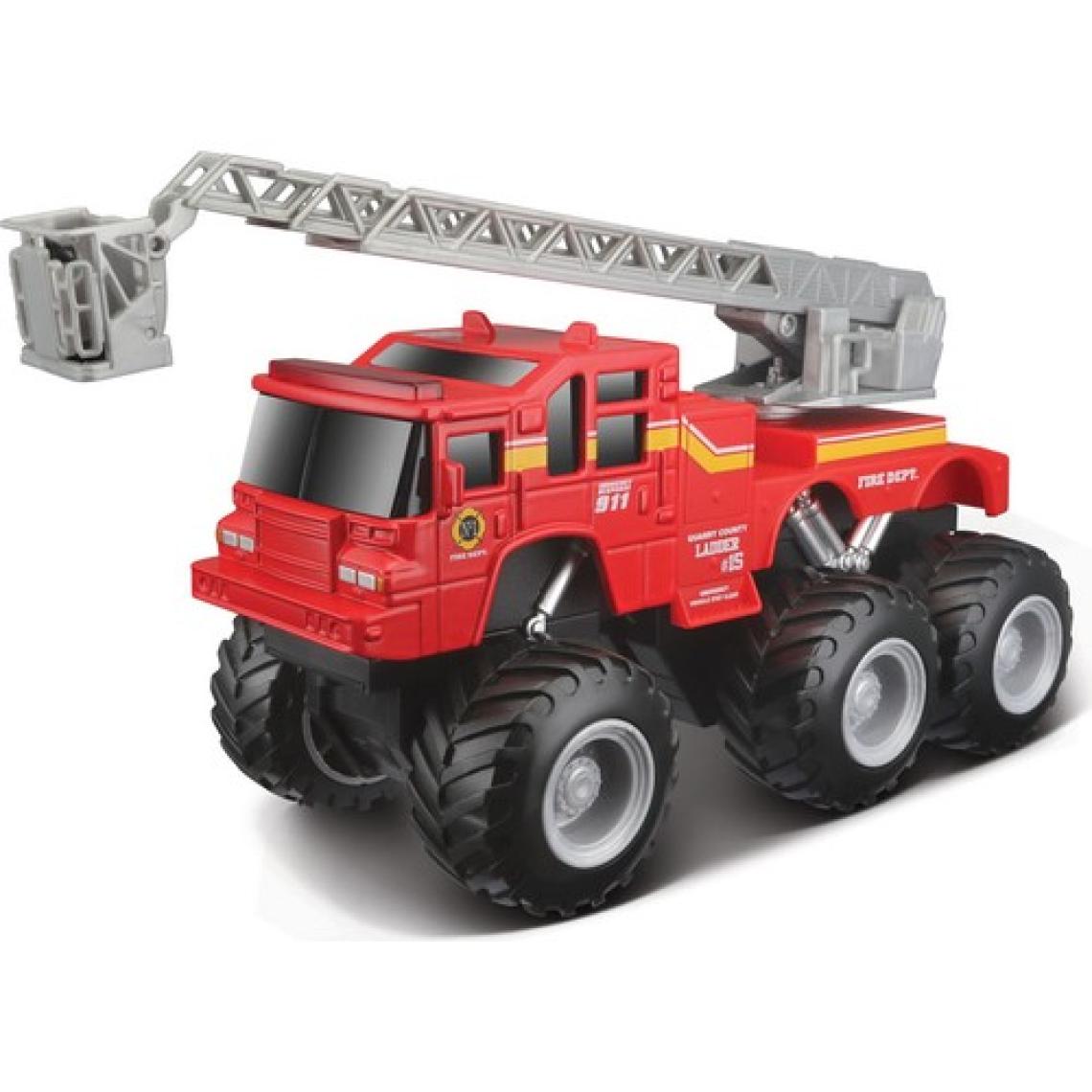 Maisto Quarry Monster Mini Motorlu İtfaiye İş Makinası Kırmızı