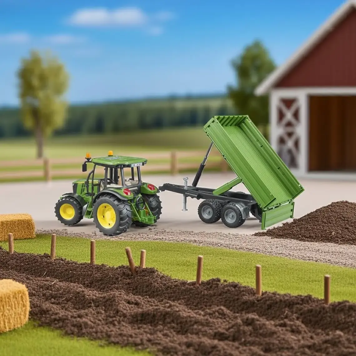 Bruder John Deere 5115M Traktör Ve Römork - BR02108