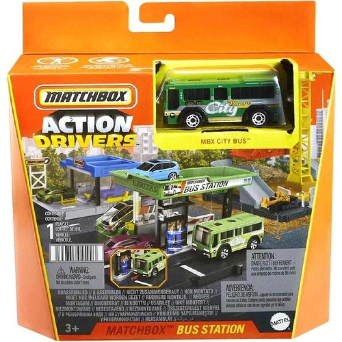 Matchbox Aksiyon Sürücüleri Oyun Seti, 1 Matchbox Oyuncak Araba, Hareketli Figürler ve Oyuncak İçerir, Diğer Setlere Bağlanabilir, 3 Yaş ve Üzeri Hjt89