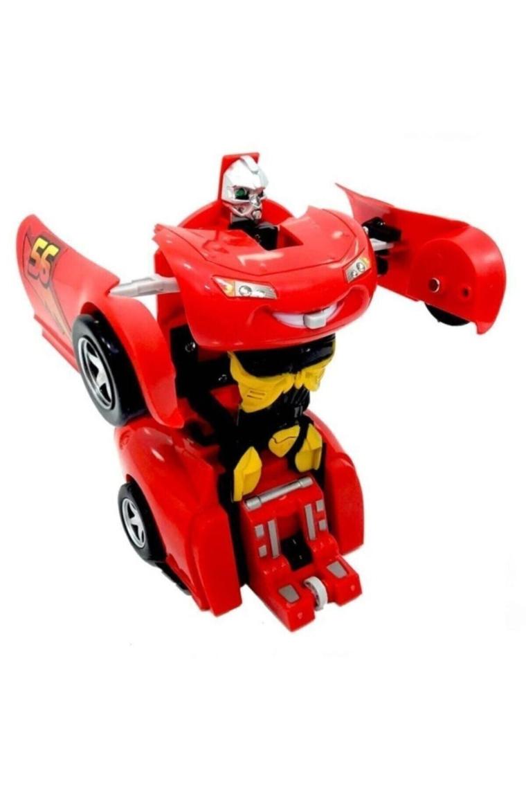 Akçiçek Oyuncak Şimşek Mcqueen Robota Dönüşebilen Araba