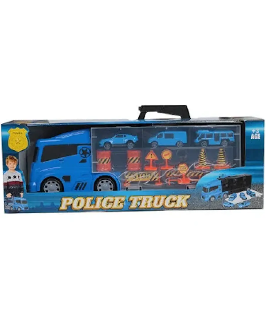 King Toys 6 Mini Araç ve Taşıyıcı Kamyon Mavi Lal 2015