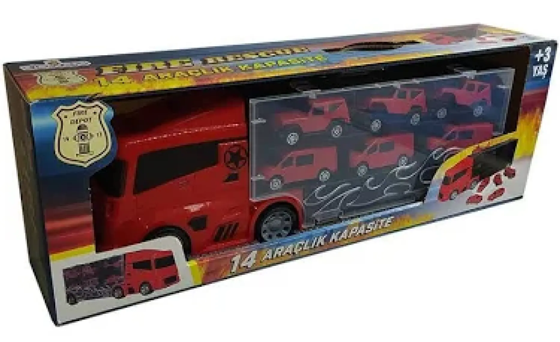 King Toys 6 Mini Araç ve Taşıyıcı Kamyon Mavi Lal 2015