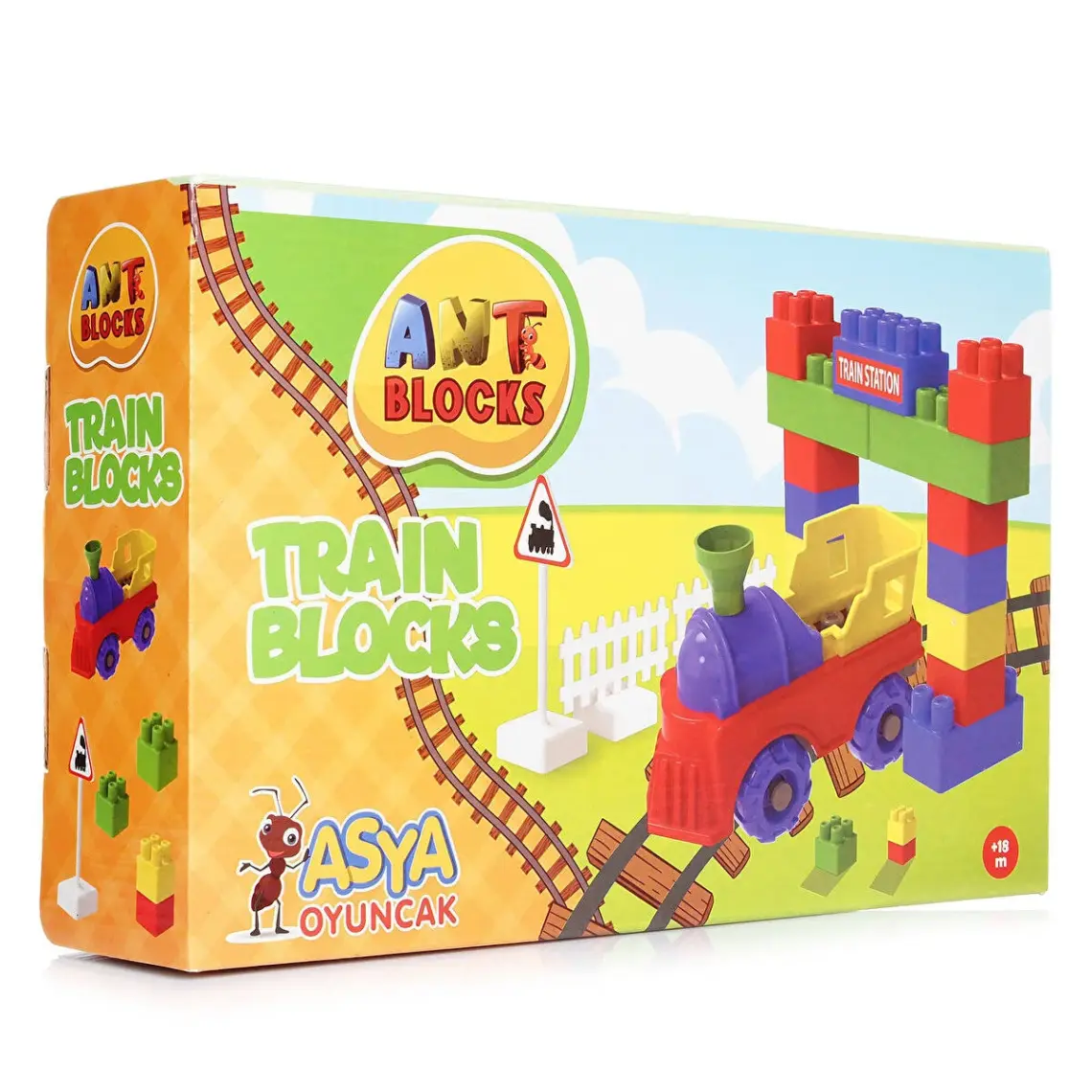 Ant Istasyon Tren Seti Çocuk Oyuncak Eğitici Montessori Anaokulu Kreş