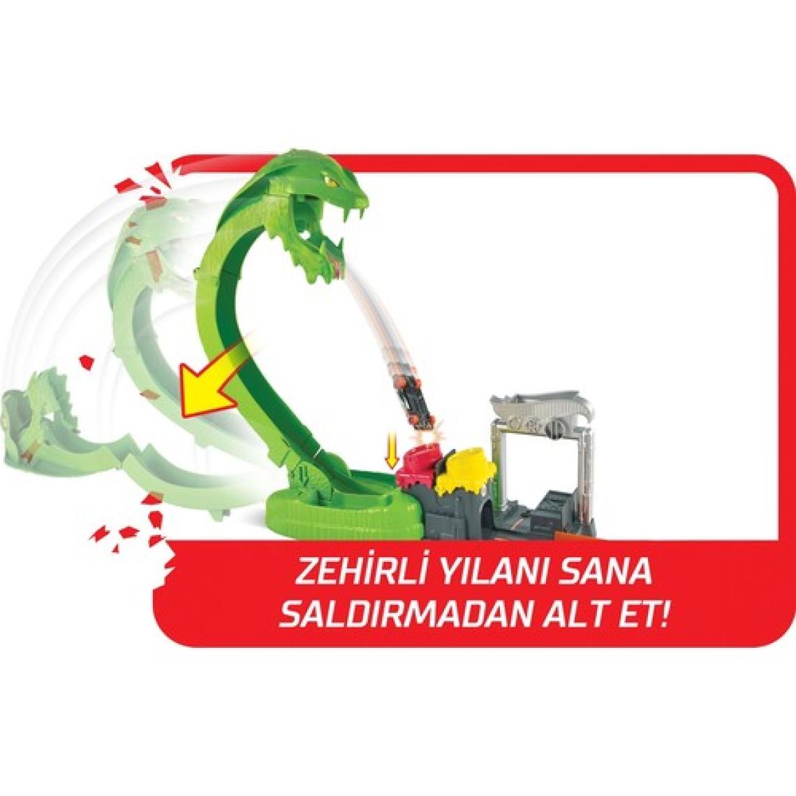 Hot Wheels Zehirli Yılanla Çarpışma Oyun Seti; 5 Yaş ve Üzeri İçin Akışkan Maddeli GTT93