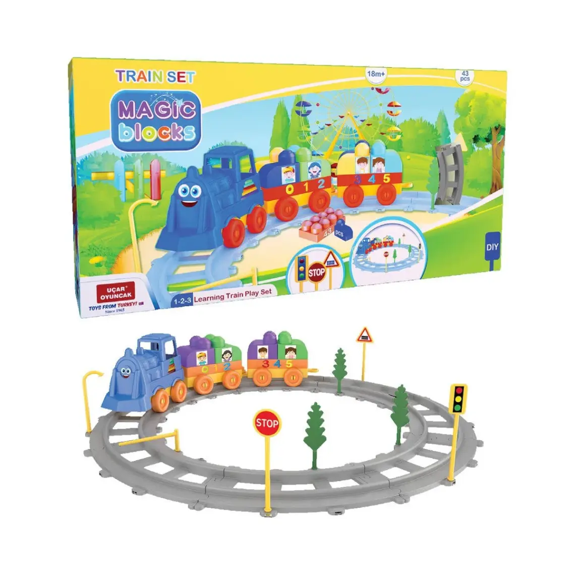 Uçar Magic Blocks 43 Parça Tren Seti
