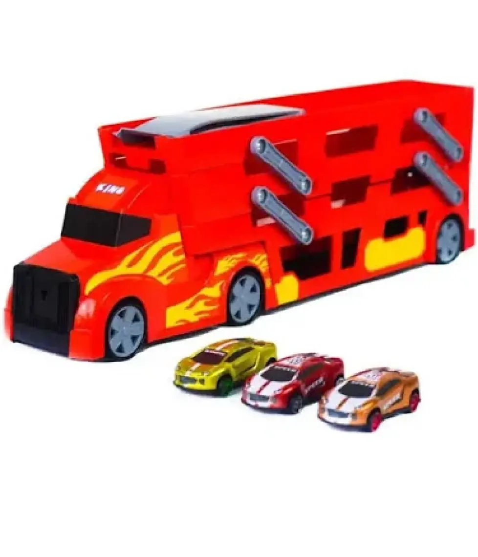 King Toys 3 Katlı Sürat Pistli Tır 3 Arabalı