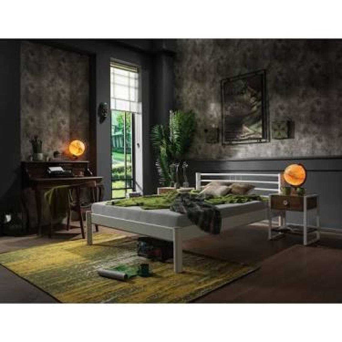 Unimet Asos-S Çift Kişilik Ferforje Metal Karyola-Beyaz