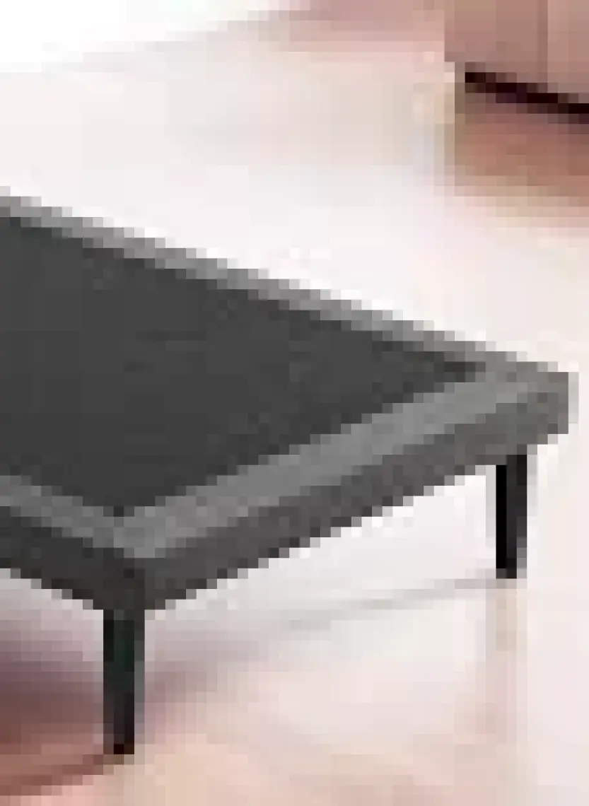 Niron Yatak Niron Slim Baza ve Başlık Takımı 80X180 Tek Kişilik Gri Kumaş Kaplı Metal Karyola ve Başlık Seti