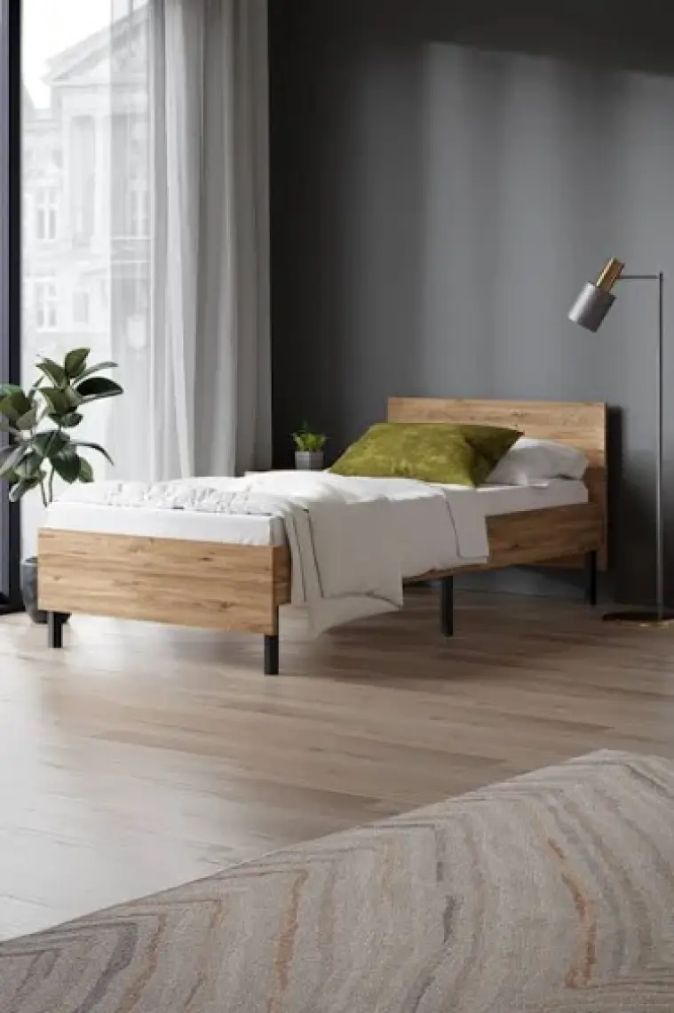 Ceramical Kr1 90X190 cm  Metal Karyola - Atlantik Çam