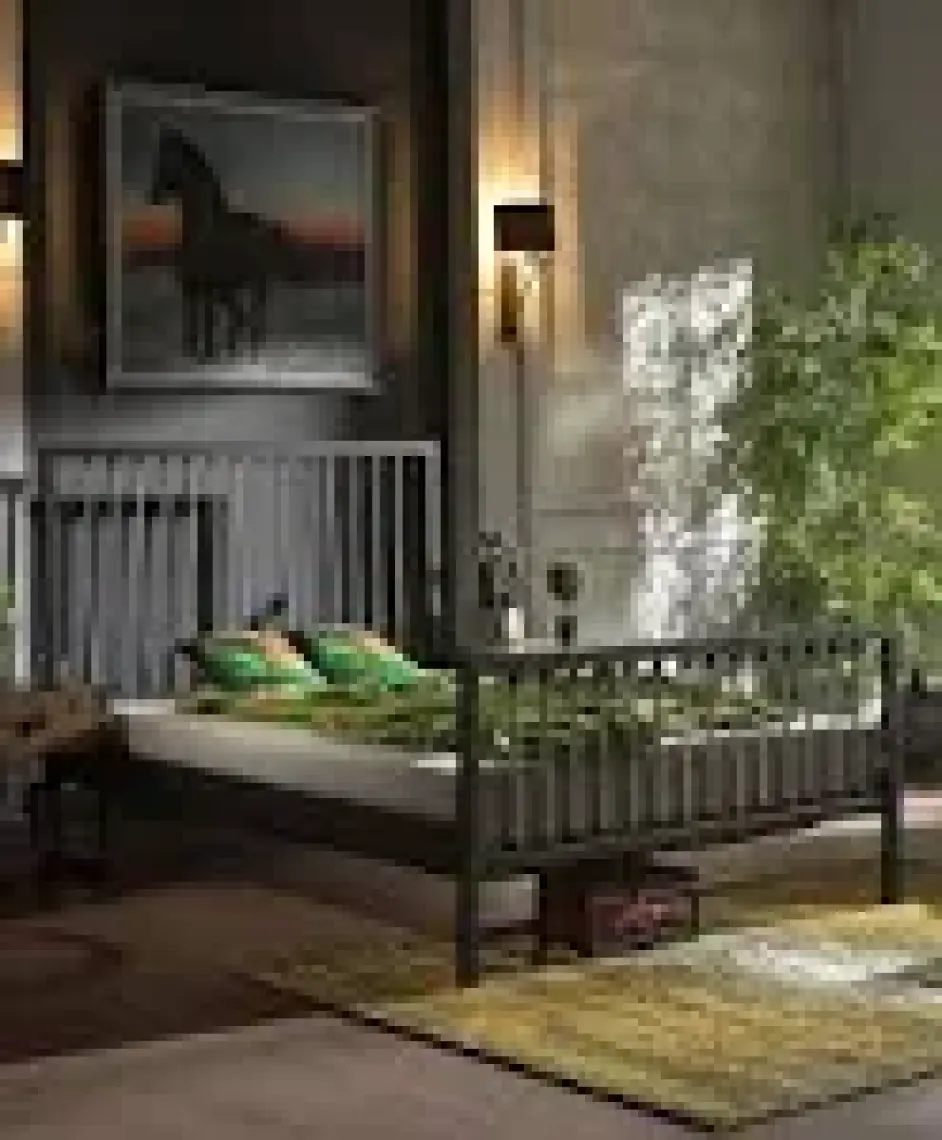 Unimet Breeze Tek Kişilik Ferforje Metal Karyola (Siyah-Gri)