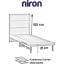 Niron Yatak Niron Slim Baza ve Başlık Takımı 180X200 Çift Kişilik Gri Kumaş Kaplı Metal Karyola ve Başlık Seti