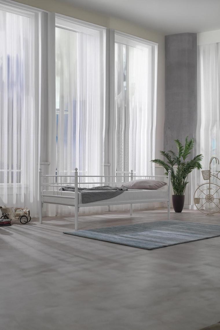 Unimet Soho Daybed Tek Kişilik Sedir Divan Metal Karyola Beyaz