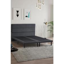 Niron Yatak Niron Slim Baza ve Başlık Takımı 150X200 Çift Kişilik Gri Kumaş Kaplı Metal Karyola ve Başlık Seti