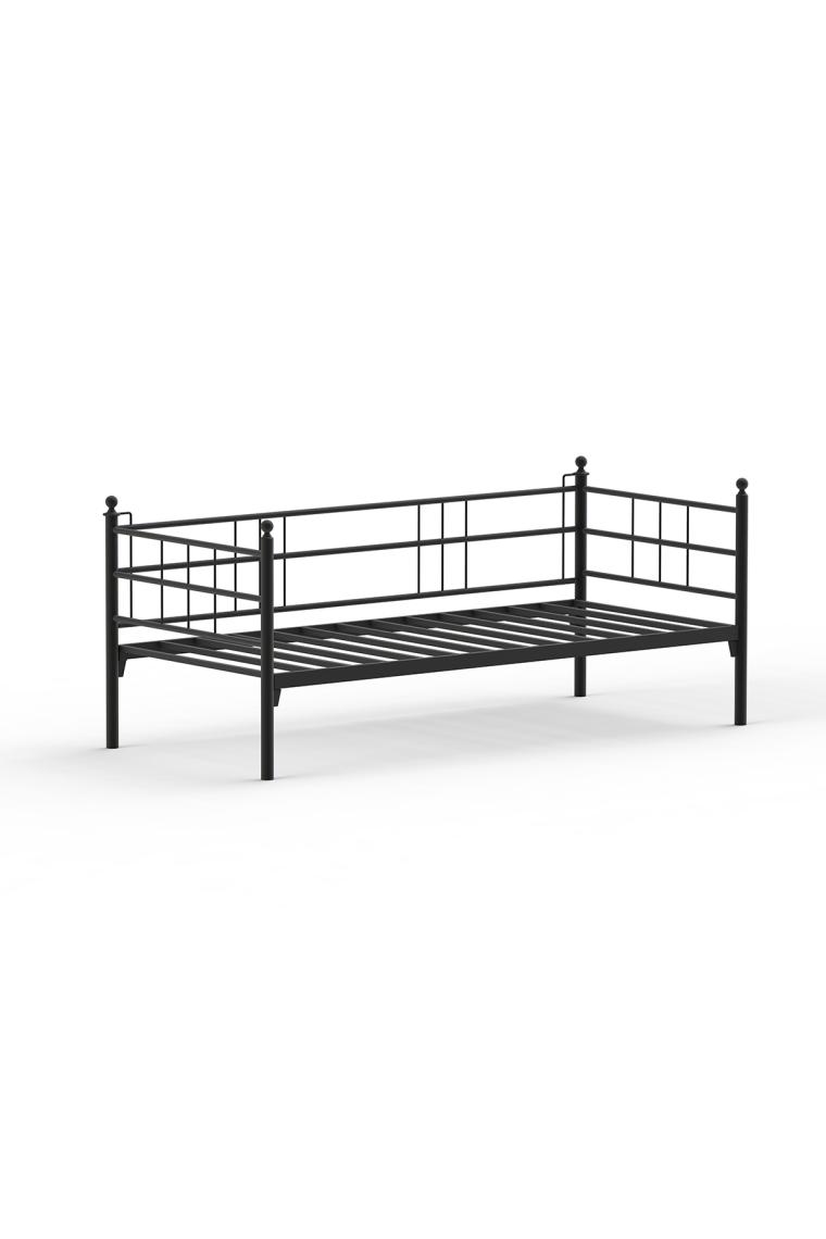 Unimet Soho Daybed Tek Kişilik Sedir Divan Metal Karyola Siyah