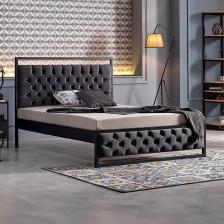Unimet Mithra Çift Kişilik Metal Karyola Siyah
