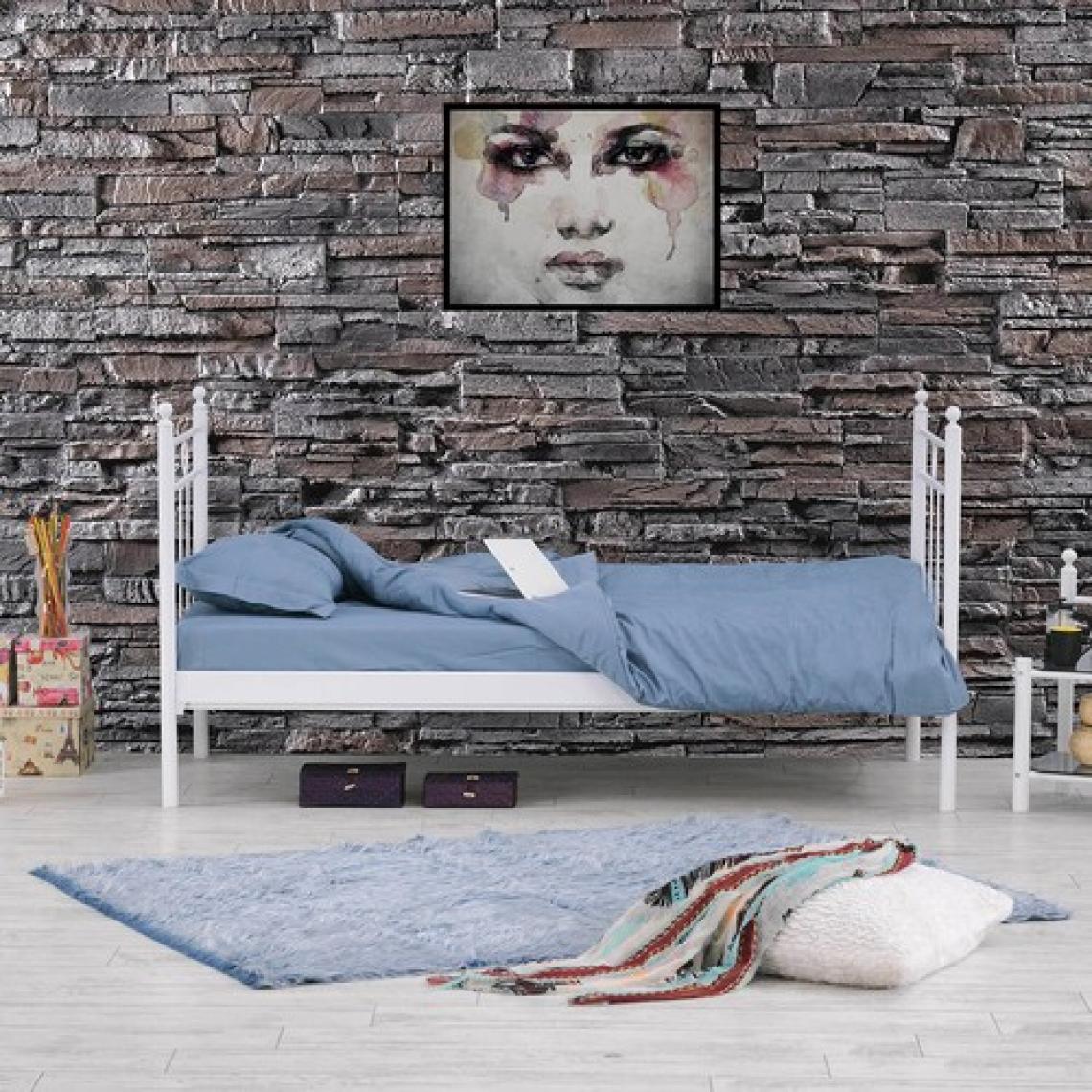 Unimet Alpas Daybed Tek Kişilik Sedir Divan Metal Karyola 90x200