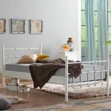 Unimet Lalas Tek Kişilik Ferforje Metal Karyola-Beyaz