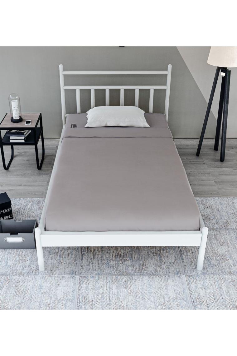 Metalia Gm 230 Lima Tek Kişilik Karyola Beyaz 90X190