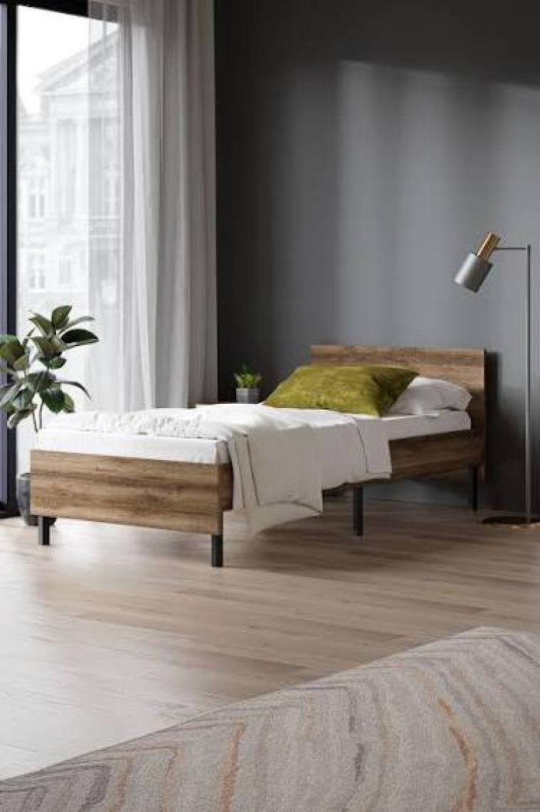 Ceramical KR1 Tek Kişilik Karyola - 90x190 - Ceviz