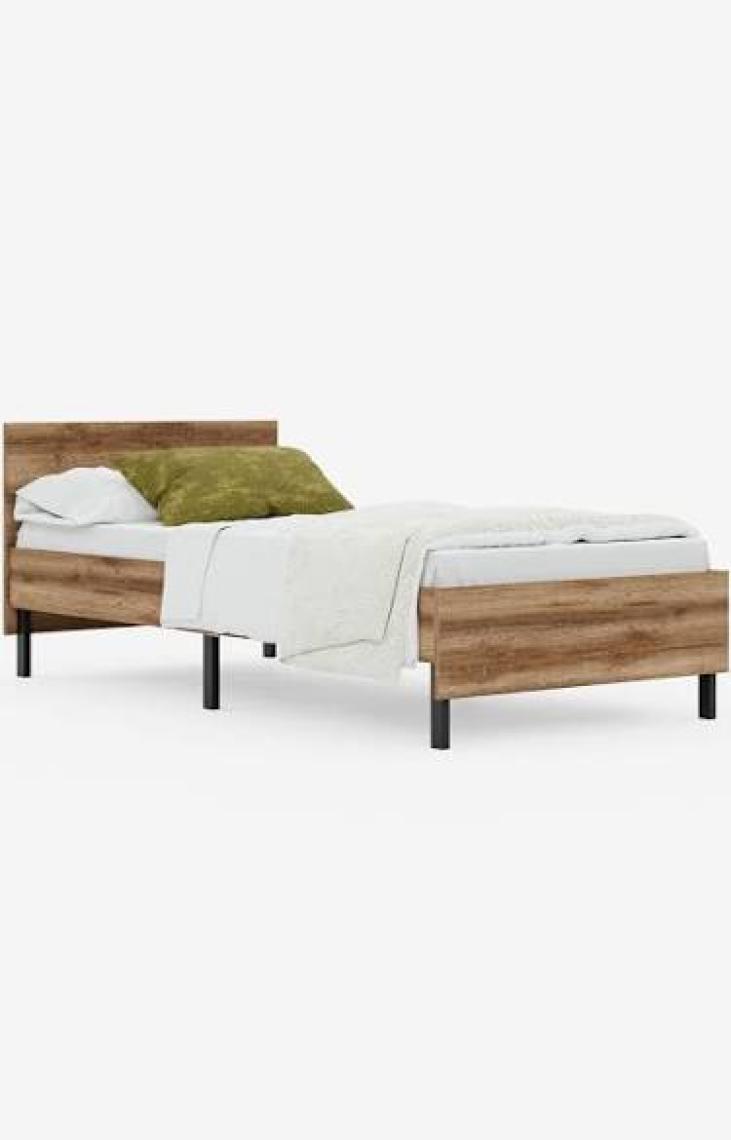 Ceramical KR1 Tek Kişilik Karyola - 90x190 - Ceviz