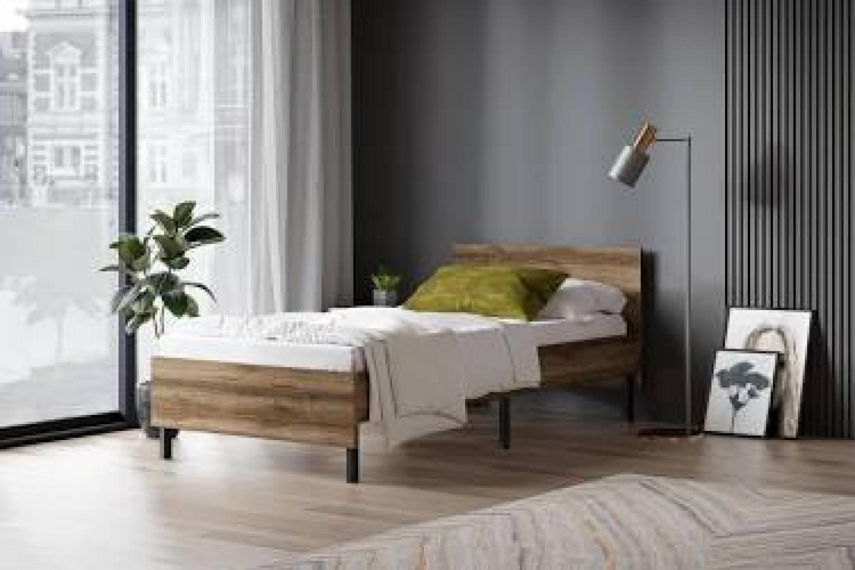 Ceramical KR1 Tek Kişilik Karyola - 90x190 - Ceviz