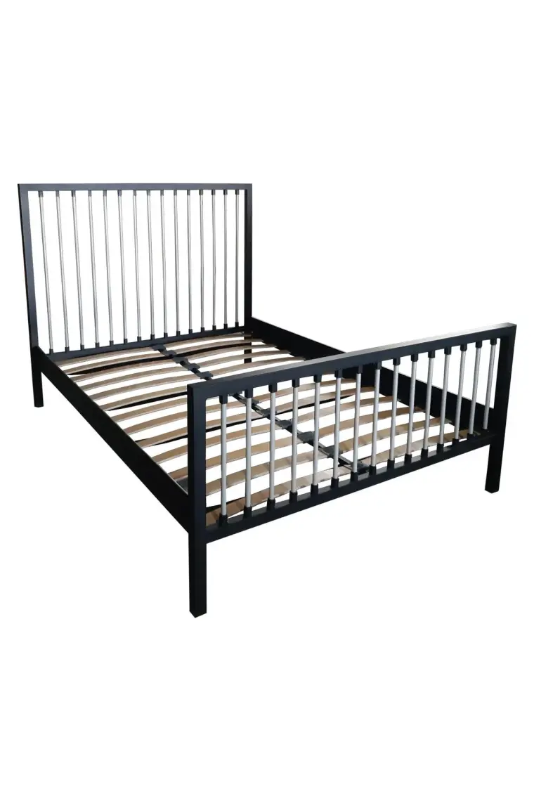 Unimet Breeze Çift Kişilik Ferforje Metal Karyola (Siyah-Gri)