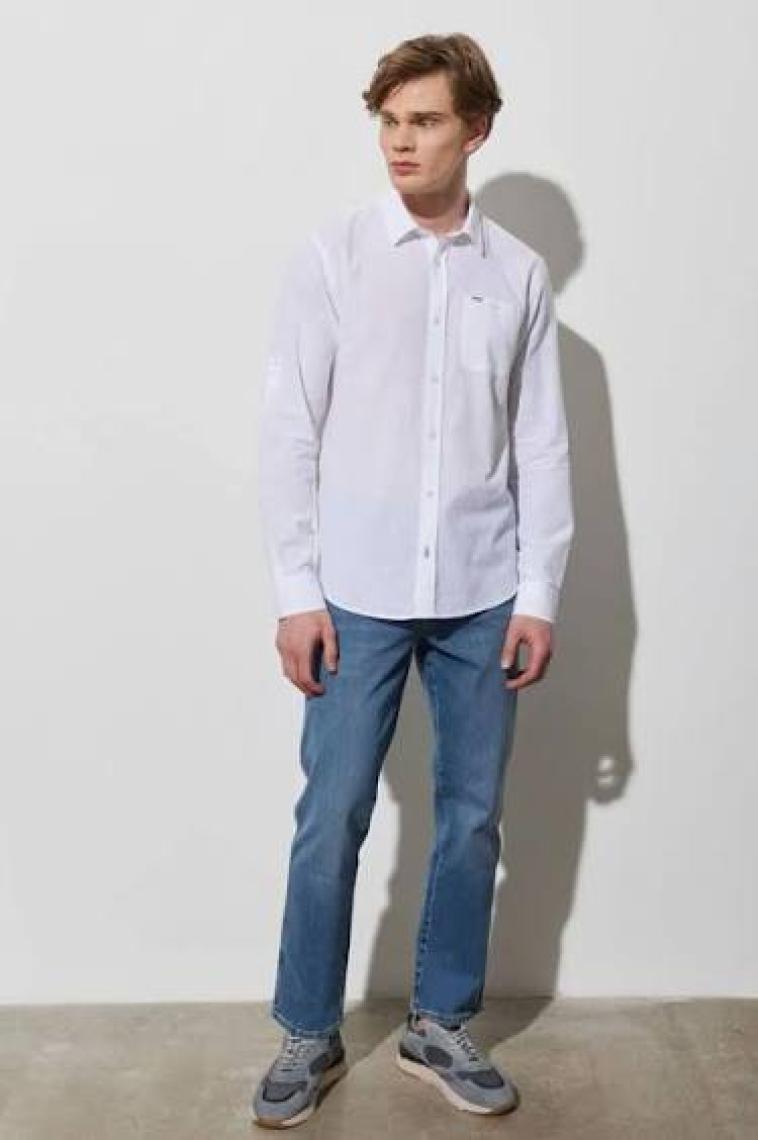 WRANGLER Erkek Texas  Mavi Straight Fit Normal Bel Düz Paça Esnek Jean Pantolon