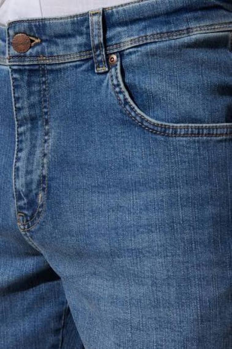 WRANGLER Erkek Texas  Mavi Straight Fit Normal Bel Düz Paça Esnek Jean Pantolon