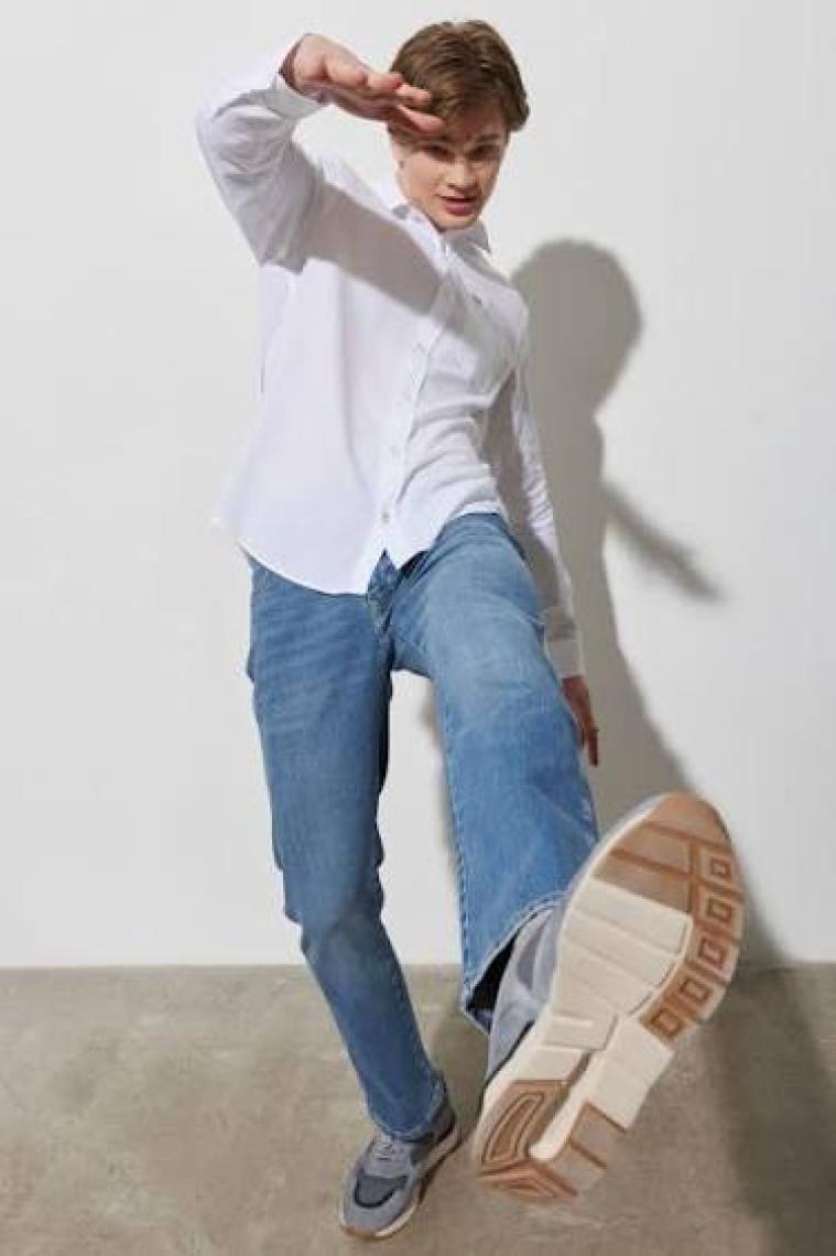 WRANGLER Erkek Texas  Mavi Straight Fit Normal Bel Düz Paça Esnek Jean Pantolon