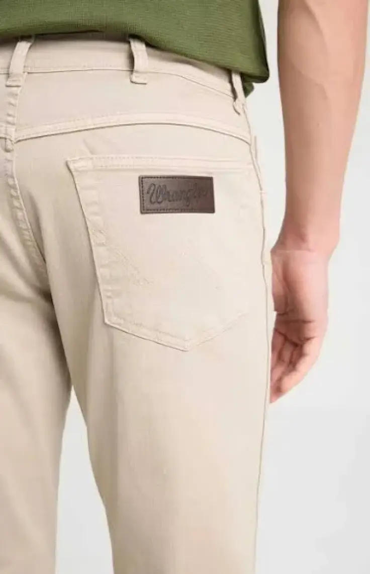 Wrangler Texas Slim Fit Dar Kesim Normal Bel Haki Esnek Pantolon
