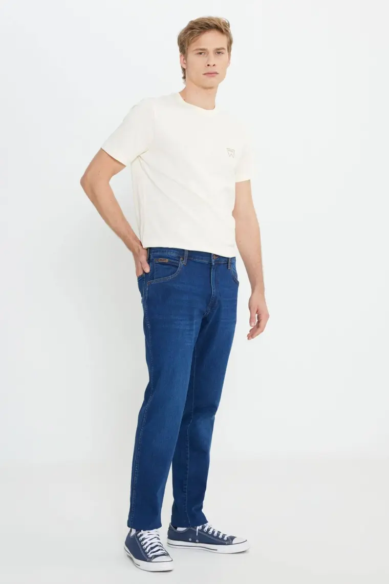Wrangler Texas Tapered Regular Fit Denim Esnek Jean Kot Pantolon