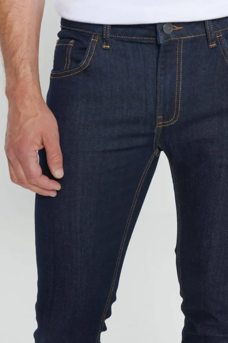 Altınyıldız Classics Erkek Koyu Lacivert Ekstra Slim Fit Dar Kesim Pamuklu Esnek Rııs Jean Kot Pantolon Denim