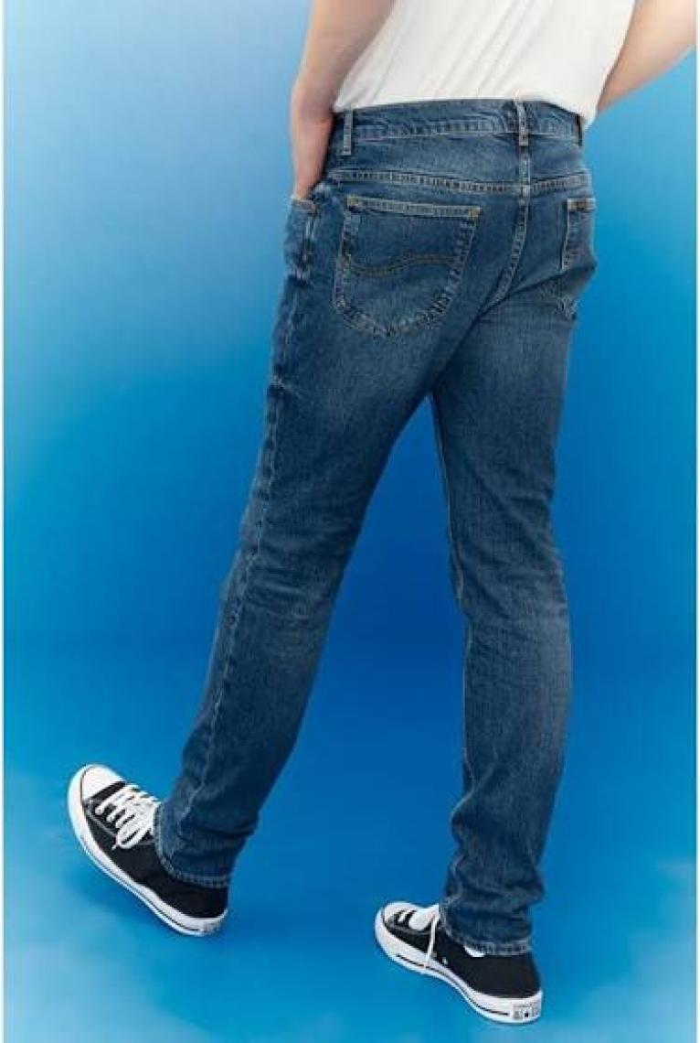 Lee Erkek Rider Slim Fit Normal Bel Denim Esnek Jean Kot Pantolon