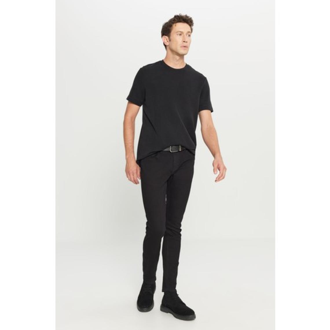 Altınyıldız Classics Erkek Siyah Ekstra Slim Fit Dar Kesim Rıss Pamuklu Esnek Denim Jean Kot Pantolon