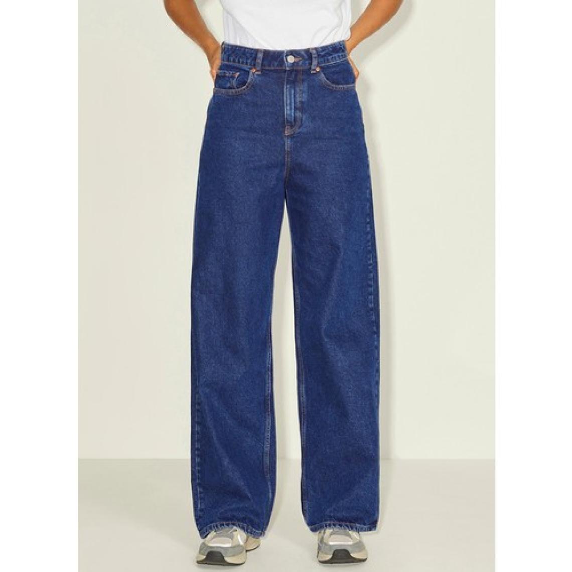 JJXX Jxtokyo Wide Hw Cre6001 Noos Düz Koyu Mavi Kadın Denim Pantolon
