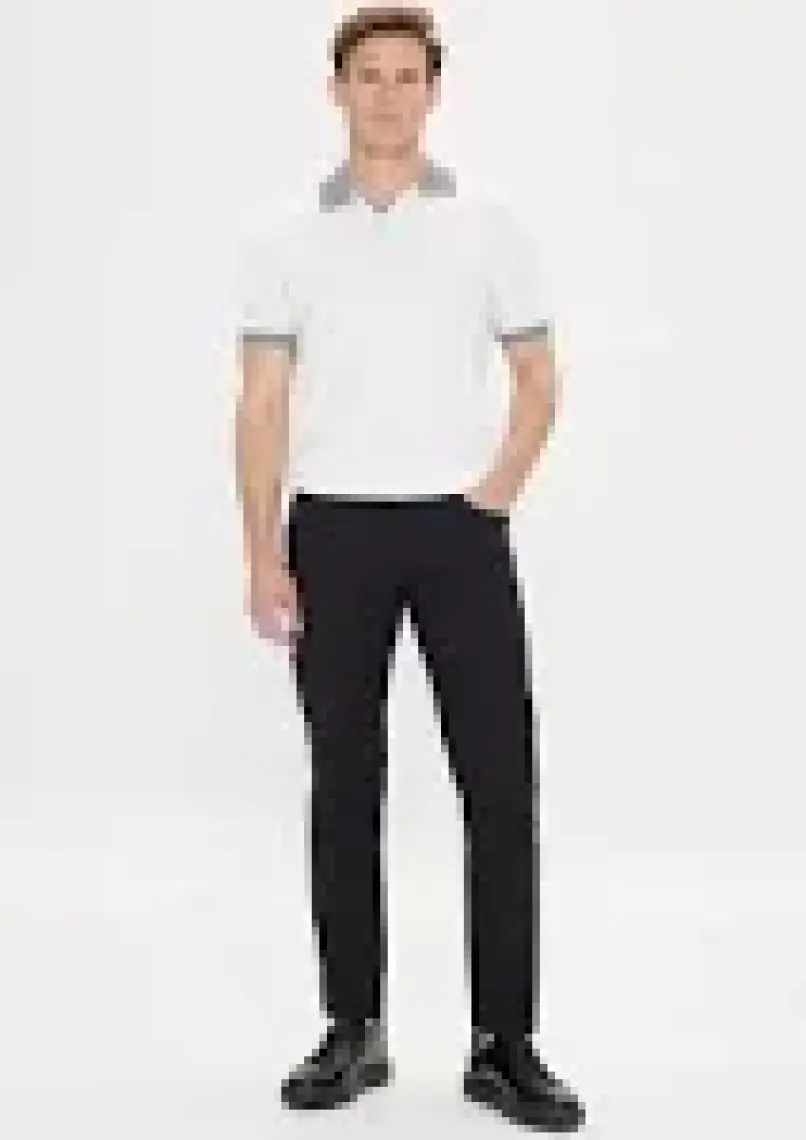 Altınyıldız Classics Erkek Siyah 360 Derece Her Yöne Esneyen Slim Fit Dar Kesim Diyagonal Esnek Desenli Pantolon
