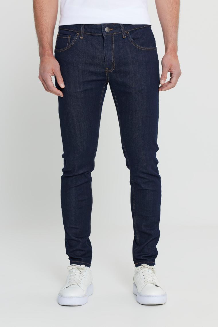 Altınyıldız Classics Erkek Koyu Lacivert Ekstra Slim Fit Dar Kesim Pamuklu Esnek Rııs Jean Kot Pantolon Denim