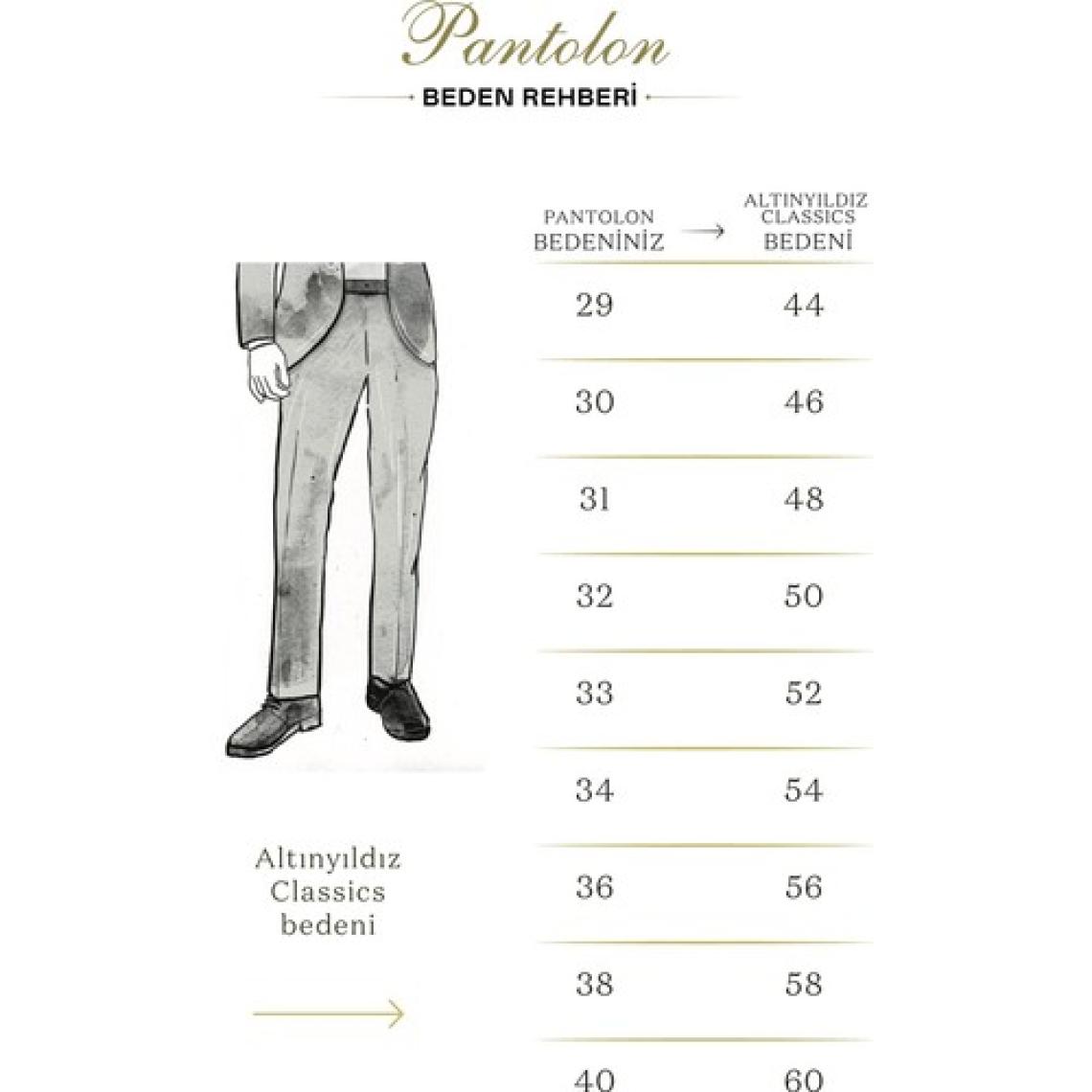 Altınyıldız Classics Erkek Taş 360 Derece Her Yöne Esneyen Slim Fit Dar Kesim Diyagonal Esnek Desenli Pantolon
