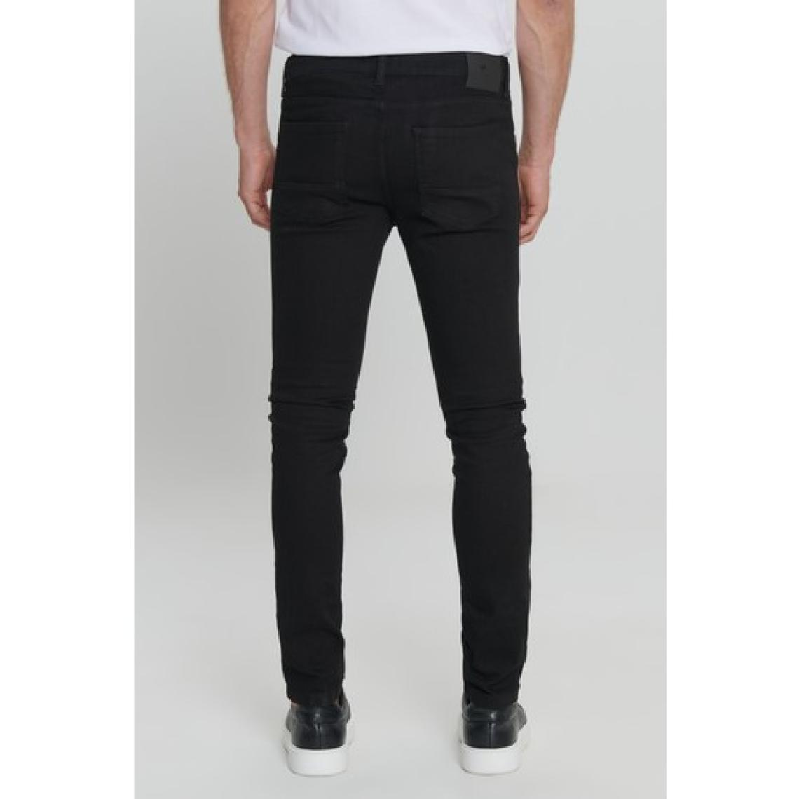 Altınyıldız Classics Erkek Siyah Ekstra Slim Fit Dar Kesim Rıss Pamuklu Esnek Denim Jean Kot Pantolon